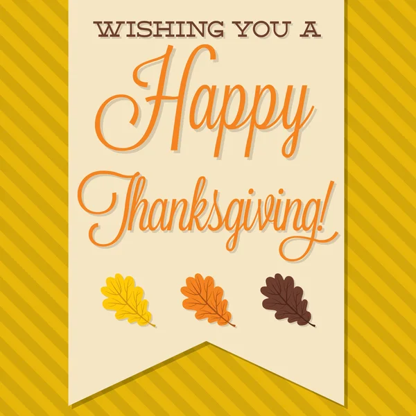 Tarjeta Sash Happy Thanksgiving en formato vectorial . — Vector de stock