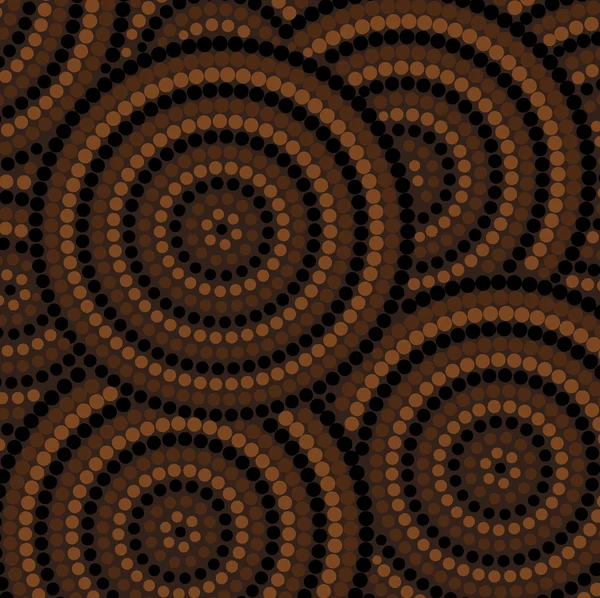 Abstracto pintura de puntos aborigen en formato vectorial . — Vector de stock