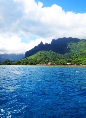 Moorea Lagoon, Fransız Polinezyası görünümünü.