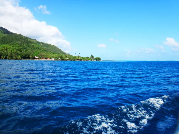 Άποψη Του Moorea Από Λιμνοθάλασσα Γαλλική Πολυνησία — Φωτογραφία Αρχείου