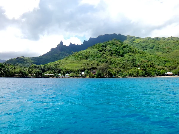 Άποψη Του Moorea Από Λιμνοθάλασσα Γαλλική Πολυνησία — Φωτογραφία Αρχείου