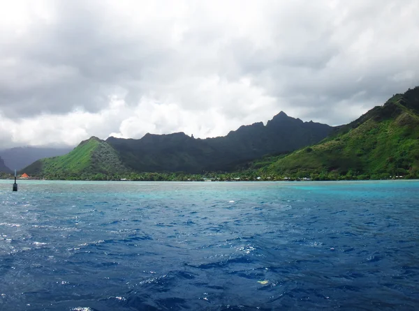 Vista Moorea Desde Laguna Polinesia Francesa — Foto de Stock