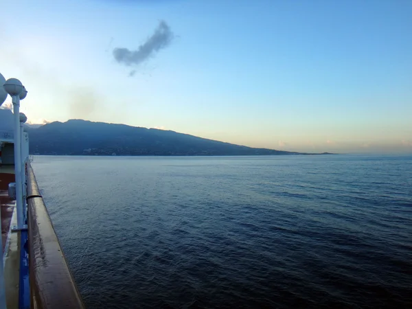 Vista Isla Tahití Desde Crucero Polinesia Francesa — Foto de Stock