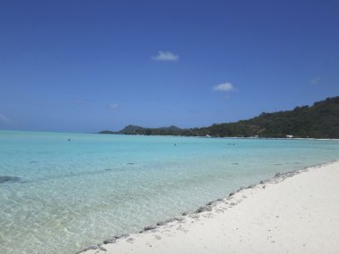 Görünüm Matira Beach, Bora Bora, Fransız Polinezyası