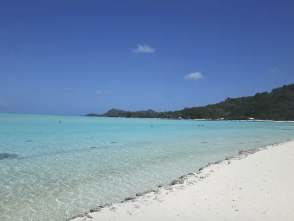 Blick Auf Den Strand Von Matira Bora Bora Französisch Polynesien — Stockfoto