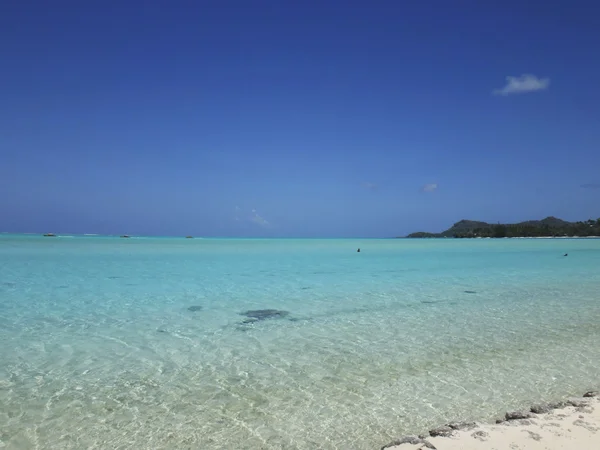 Vista Matira Beach Bora Bora Polinesia Francesa — Foto de Stock