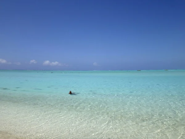 Pohled Matira Beach Bora Bora Francouzská Polynésie — Stock fotografie