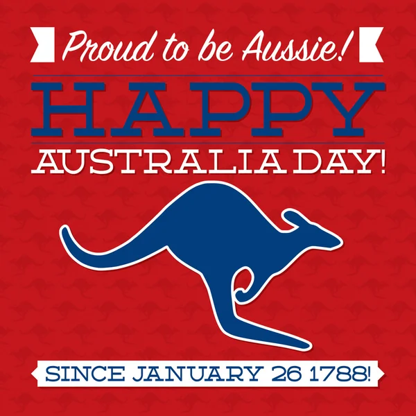 Typografiska retro Australia Day card i vektorformat. — Stock vektor