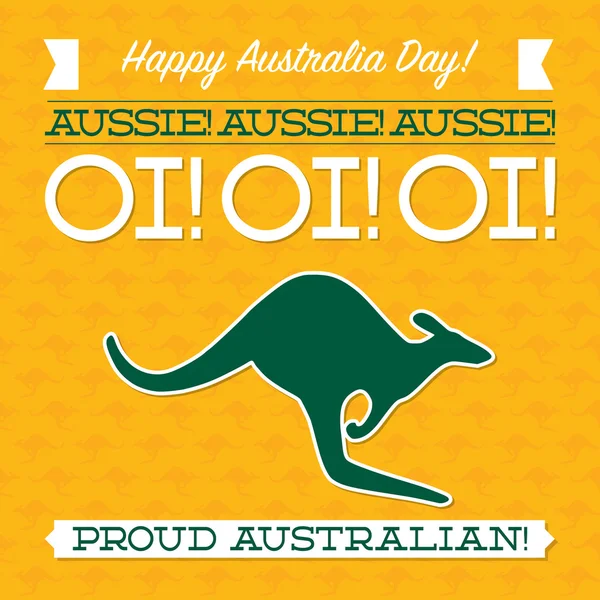 Scheda tipografica retro Australia Day in formato vettoriale . — Vettoriale Stock