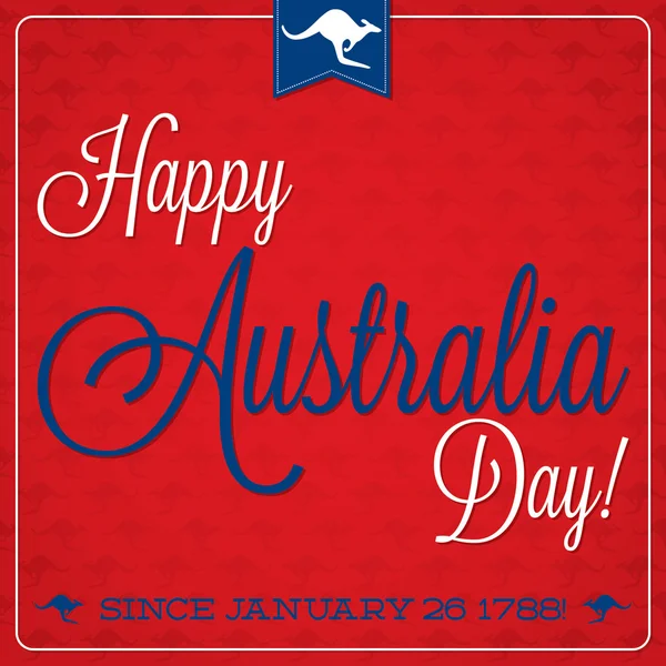 Elegante carta tipografica Australia Day in formato vettoriale . — Vettoriale Stock
