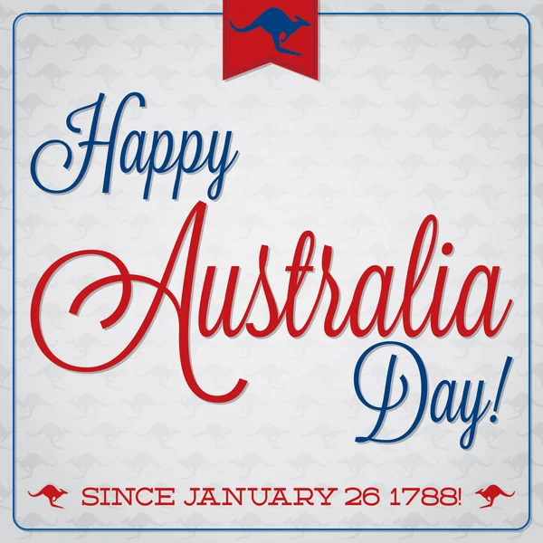 Elegant typographic Australia Day card in vector format. — Stock Vector