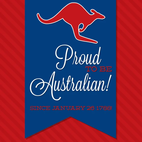 Australia Day sash card in vector format. — Stock Vector