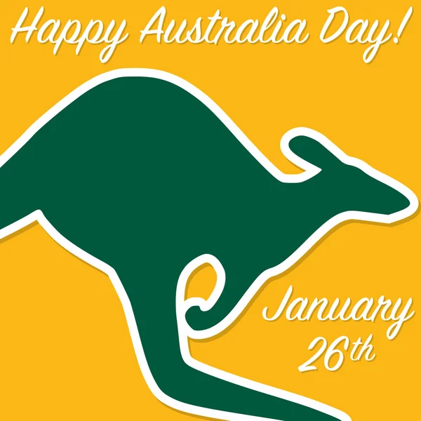 Καγκουρό κάρτα ημέρα της Αυστραλίας σε διανυσματική μορφή. — Διανυσματικό Αρχείο