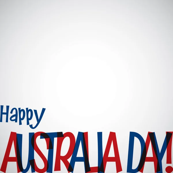 Luminosa carta tipografica Australia Day in formato vettoriale . — Vettoriale Stock