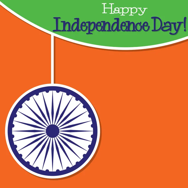 Șir luminos Indian Independence Day card în format vectorial — Vector de stoc