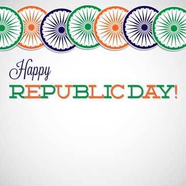 Line Hindistan Cumhuriyeti günü kartı Vektör formatında