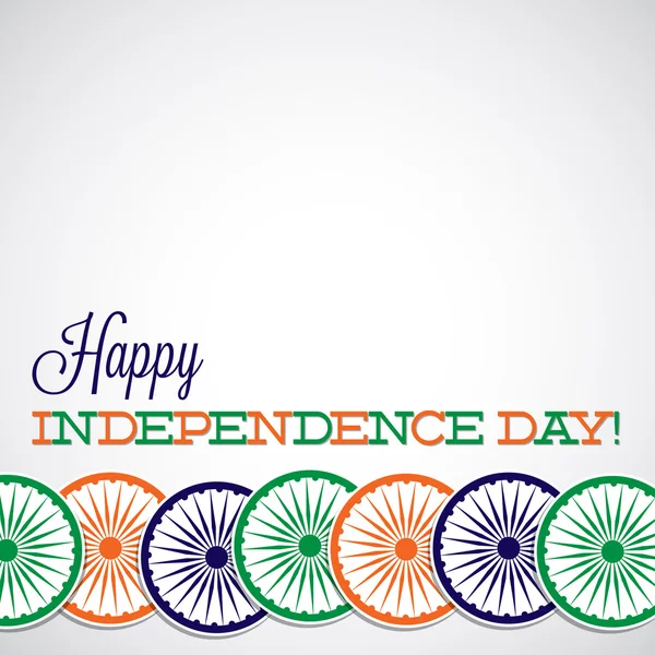 Linie India Independence Day card în format vectorial — Vector de stoc