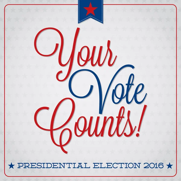 American election typographic card in vector format. — Stock Vector