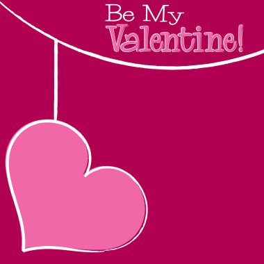 Bright hand drawn Valentine's Day card in vector format.
