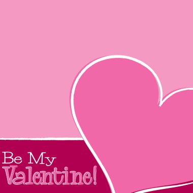 Bright hand drawn Valentine's Day card in vector format.