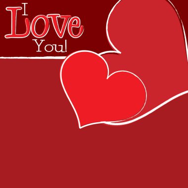 Bright hand drawn Valentine's Day card in vector format.