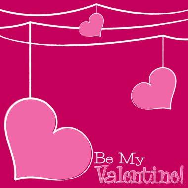 Bright hand drawn Valentine's Day card in vector format.