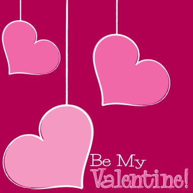 Bright hand drawn Valentine's Day card in vector format.