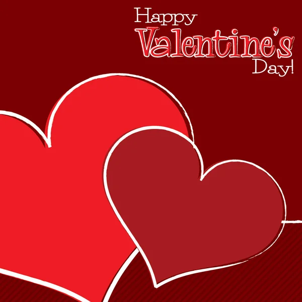 Bright hand drawn Valentine's Day card in vector format. — Stockvector