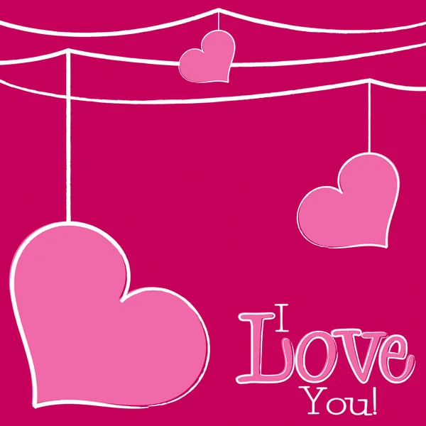 Bright hand drawn Valentine's Day card in vector format. — 图库矢量图片