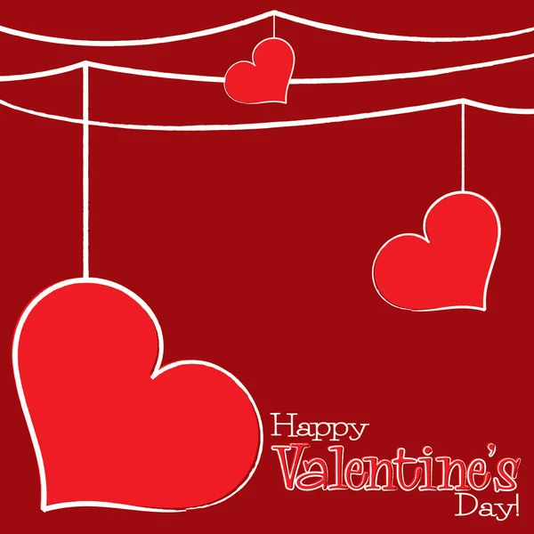 Bright hand drawn Valentine's Day card in vector format. — Stockový vektor
