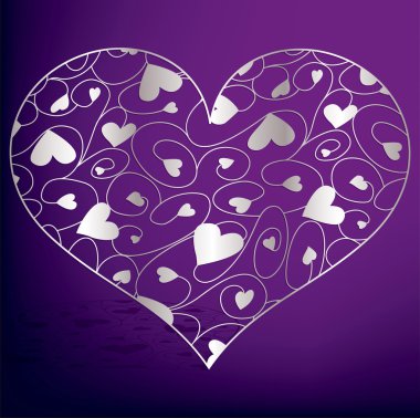 Zarif Telkari kalp Vektör formatında