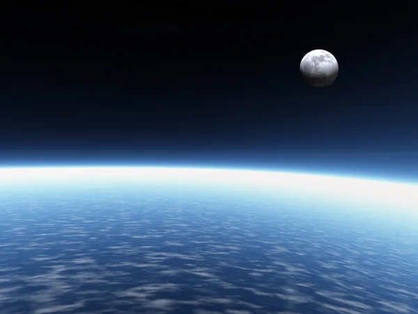Terra e luna concetto 3d — Foto Stock