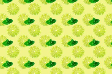 Yaratıcı renkli dokuda izole edilmiş taze meyve deseni