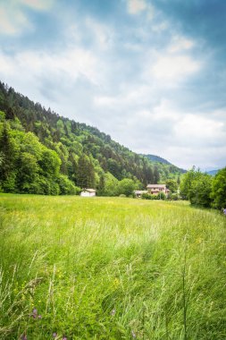 Lombardiya 'daki dağın çarpıcı manzarası