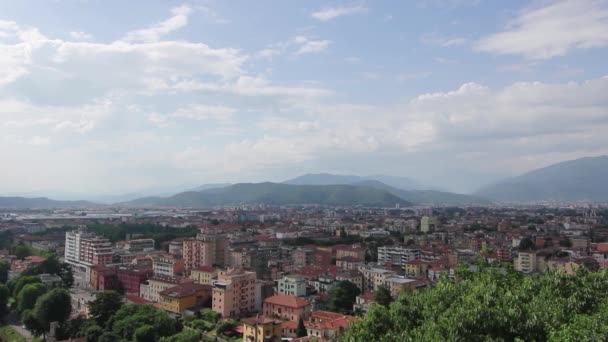 Panorama di Brescia visto dal castello — Video Stock