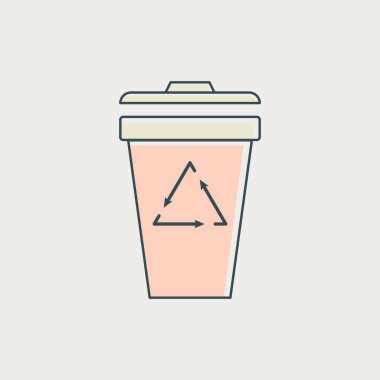 Çöp kutusu vektör simgesini çöpe at.