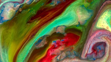 Hareket halindeki sıvı boyaların soyut arkaplanı