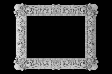 Stucco pervazları. Siyah arka planda izole et. 3d hazırlayıcı