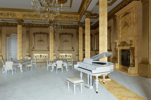 Balsalen Och Restaurangen Klassisk Stil Återgivning Bild — Stockfoto