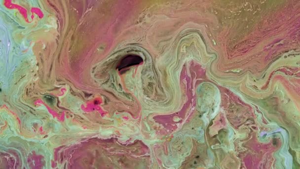 Fond liquide coloré. L'art des fluides. Texture tourbillonnante colorée. — Video