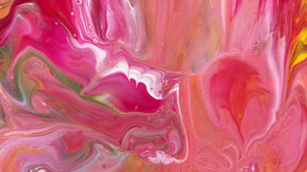 Pinturas multicolores crean un hermoso fondo abstracto. — Vídeo de stock