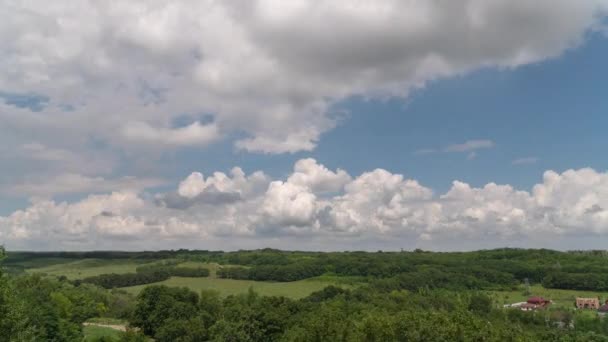 Movimiento acelerado de nubes en el cielo. Cronograma. — Vídeos de Stock