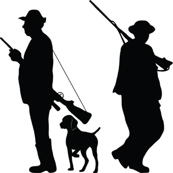 İki Avcı tüfekler ile