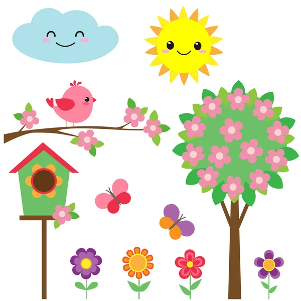 Kuşlar ve çiçekler