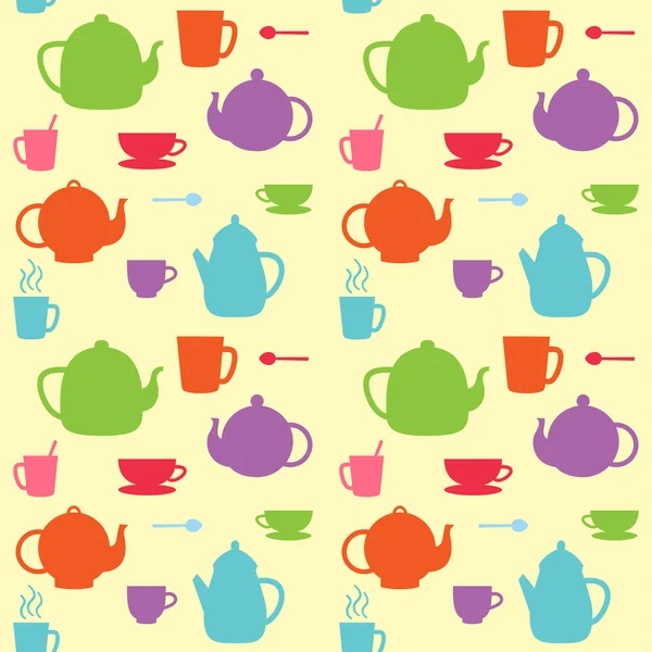 Vector teapots and cups — Stock Vector