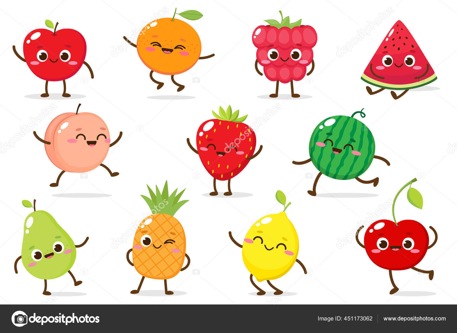 Personagem de desenho animado tomate feliz com rosto e olhos