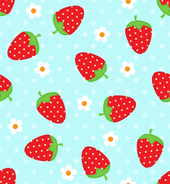 Strawberry pattern — Stock Vector