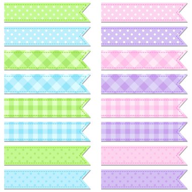 Collection of cute tape stripes  clipart