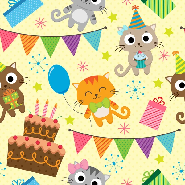 Doğum günü partisi desen kediler