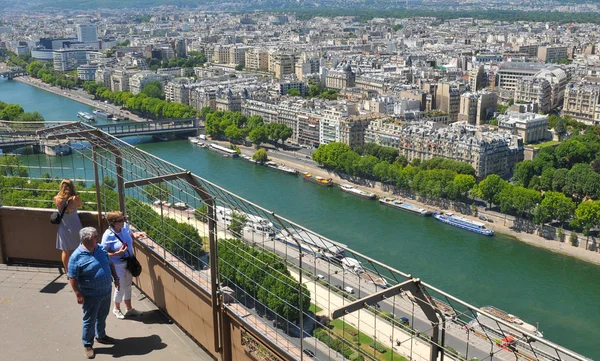 Letecký pohled na Paříž, Francii — Stock fotografie